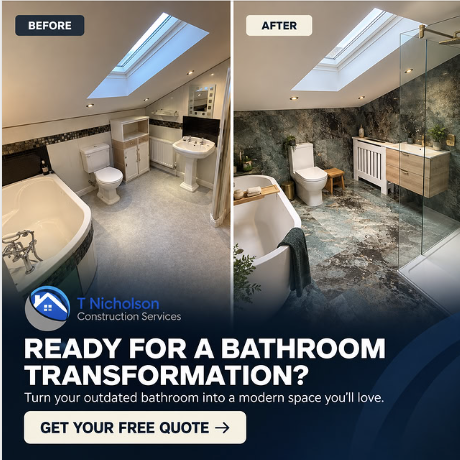 Before and after bathroom transformation